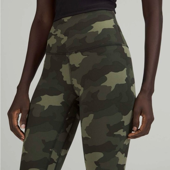 Lululemon | Align High-Rise Crop 23" Heritage 365 Camo Medium Olive size 8 - Picture 2 of 13